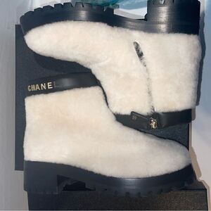 Shearling Chanel  Ankle Boots Snow Boots